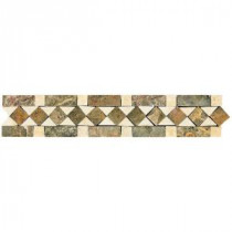Daltile Stone Decorative Accents Diamond Drm 2-1/2 in. x 12 in. Decorative Accent Wall Tile
