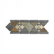 Jeffrey Court Yacht Harbor Slate Strip 4 in. x 12 in. Wall and Floor Tile