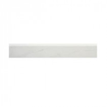 U.S. Ceramic Tile Carrara Blanco 3 in. x 10 in. Glazed Wall Trim
