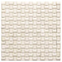 Jeffrey Court 10-1/4 in. x 10-1/4 in. Ivory Crossfields Marble Mosaic Wall Tile