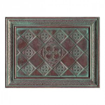Daltile Castle Metals 12 in. x 16 in. Aged Copper Metal Clover Mural Wall Tile