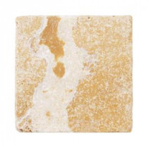 Jeffrey Court Travertino Gold 4 in. x 4 in. Travertine Wall & Floor Tile (9 pieces/sq. ft.)