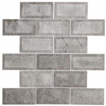 Jeffrey Court Tundra Grey Beveled 12 in. x 12 in. Marble Mosaic Wall Tile
