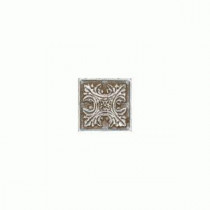 Daltile Pangea Metals Iron 2 in. x 2 in. Floral Dot Floor and Wall Tile