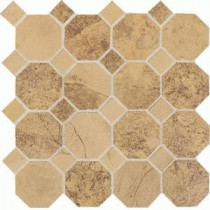 Daltile Aspen Lodge Golden Ridge 12 in. x 12 in. x 6mm Porcelain Octagon Mosaic Floor and Wall Tile (7.74 sq. ft. / case)