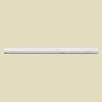 Jeffrey Court Carrara Dome Molding 3/4 in. x 12 in. Marble Wall Accent / Trim Tile