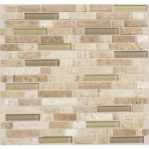 Daltile Stone Radiance Mushroom 11-3/4 in. x 12-1/2 in. x 8 mm Glass and Stone Mosaic Blend Wall Tile