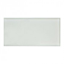 Jeffrey Court Morning Mist 3 in. x 6 in. Glass Wall Tile