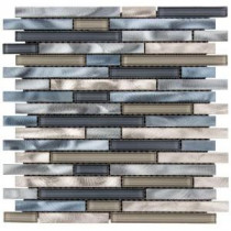 Jeffrey Court 12-1/2 in. x 12 in. Out to Sea Glass/Metal Mosaic Wall Tile