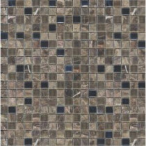 MS International Emperador Cafe 5/8 In. x 5/8 In. Glass-Stone Floor & Wall Tile