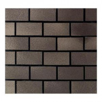 Daltile Urban Metals Bronze 12 in. x 12 in. x 8mm Metal Brick-Joint Mesh-Mounted Mosaic Wall Tile (10 sq. ft. / case)