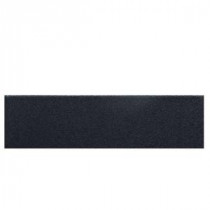 Daltile Colour Scheme Black Solid 3 in. x 12 in. Porcelain Bullnose Trim Floor and Wall Tile