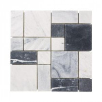 Jeffrey Court Carrara block Mosaics 12 in. x 12 in. Marble Kitchen Wall and Floor Tile