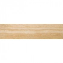 Elite Trav Dore Plank 6 in. x 24 in. Filled and Honed Travertine Floor Tile (4 sq. ft. / case)