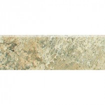 Daltile Folkstone Slate Sandy Beach 3 in. x 12 in. Porcelain Bullnose Floor and Wall Tile