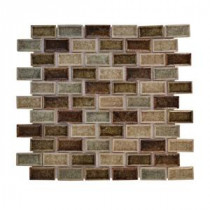 Jeffrey Court 12 in. x 12 in. Mineral Spring Crackle Glass Mosaic Tile