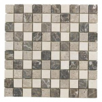 Jeffrey Court Emperador Mosaic Mix 12 in. x 12 in. Marble Wall and Floor Tile