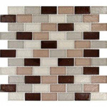 MS International Ayres 12 in. x 12 in. Blend Glass Mesh-Mounted Mosaic Tile