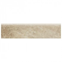 Daltile Continental Slate Egyptian Beige 3 in. x 12 in. Porcelain Bullnose Floor and Wall Tile