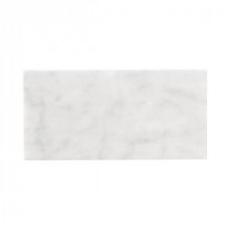 Jeffrey Court Carrara 3 in. x 6 in. Honed Marble Floor/Wall Tile (8pieces/1 sq. ft./1pack)