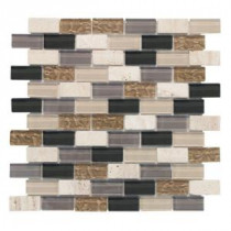 Jeffrey Court Cedar Cove 1x2 12 in. x 12 in. Glass and Stone Wall Tile