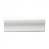 Daltile Semi-Gloss White 2 in. x 6 in. Ceramic Counter Trim Wall Tile