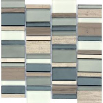 MS International Paradise Bay 12 in. x 12 in. Glass Stone Metal Blend Mesh-Mounted Mosaic Wall Tile
