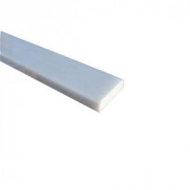MS International White Double Bevelled Threshold 2 in. x 36 in. Polished Marble Floor & Wall Tile