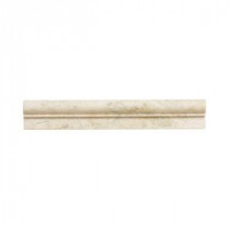 Jeffrey Court Cappuccino Crown 2 in. x 12 in. Marble Wall Trim