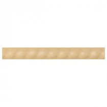 Daltile Liners Luminary Gold 1 in. x 6 in. Ceramic Rope Liner Trim Wall Tile