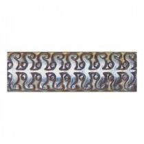 Daltile Cristallo Glass Black Opal 3 in. x 8 in. Perennial Glass Accent Wall Tile