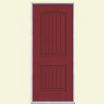 Masonite Cheyenne 2-Panel Painted Smooth Fiberglass Entry Door with No Brickmold