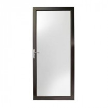 Andersen 3000 Series 36 in. Black Left-Hand Full-View Storm Door Nickel Hardware with Fast and Easy Installation System