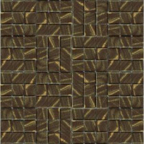 EPOCH Metalz Bronze-1012 Mosiac Recycled Glass Mesh Mounted Tile - 4 in. x 4 in. Tile Sample