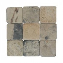 Daltile Travertine Copper 12 in. x 12 in. Tumbled Stone Floor and Wall Tile (10 sq. ft. / case)