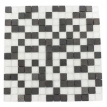 Splashback Tile Tetris Basalt Squares 12 in. x 12 in. Natural Stone Floor and Wall Tile