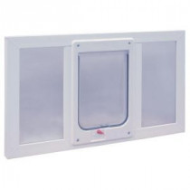 Ideal Pet Products 7.5 in. x 10.5 in. Medium Chubby Cat Plastic Pet Door for Installation Into 36 in. Wide Sash Window