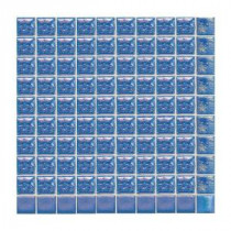 Daltile Sonterra Glass Navy Blue Iridescent 12 in. x 12 in. x 6mm Glass Sheet Mounted Mosaic Wall Tile (10 sq. ft. / case)