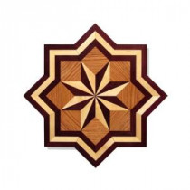 PID Floors Star Medallion Unfinished Decorative Wood Floor Inlay MS001 - 5 in. x 3 in. Take Home Sample
