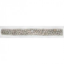 Solistone River Rock 12 in. x 12 in. Brookstone Natural Stone Pebble Border Mesh-Mounted Mosaic Tile