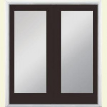Masonite 72 in. x 80 in. Willow Wood Steel Prehung Right-Hand Inswing 1 Lite Patio Door in Vinyl Frame with Brickmold