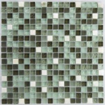 EPOCH Riverz Amazon Stone and Glass Blend 12 in. x 12 in.Mesh Mounted Floor & Wall Tile (5 sq. ft./ case)