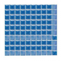 Daltile Sonterra Glass Medium Blue Iridescent 12 in. x 12 in. x 6mm Glass Sheet Mounted Mosaic Wall Tile (10 sq. ft. / case)
