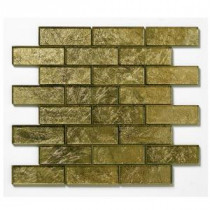 Solistone Folia Glass 12 in. x 12 in. Golden Willow Glass Mesh-Mounted Mosaic Tile