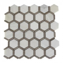 Splashback Tile Ambrosia Oriental Blend 12 in. x 12 in. Stone Mosaic Floor and Wall Tile