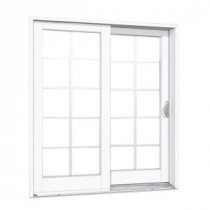MasterPiece 71-1/4 in. x 79 1/2 in. Composite White Right-Hand DP50 Smooth Interior with 10 Lite GBG Sliding Patio Door