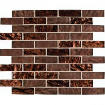 MS International Copper Leaf 12 in. x 12 in. Glass Mesh-Mounted Mosaic Wall Tile