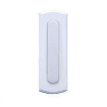 IQ America Wireless Battery Operated Doorbell Push Button - Colonial Style White