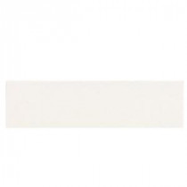 Daltile Colour Scheme Arctic White Solid 3 in x 12 in Porcelain Bullnose Trim Floor and Wall Tile