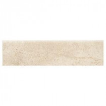 Daltile Sardara Fortress Cream 3 in. x 12 in. Porcelain Bullnose Floor and Wall Tile
